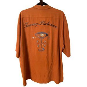 Tommy Bahama Embroidered "Basic Training Daily Supplement" Men's Camp Shirt Larg